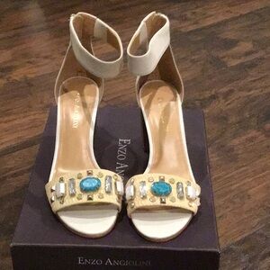 Enzo Angiolini chunky egavenia sandals with jewel accents